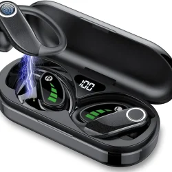 for ZTE Nubia Z70 Ultra Z60S Pro Z50S Wireless Bluetooth headset hanging ear digital display hanging sports headphones open men