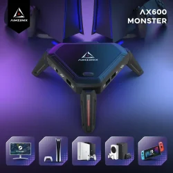 AIMZENIX AX600 MONSTER Pro Keyboard & Mouse Adapter for PS5/PS4/Xbox Series X|S/Xbox One/Switch - Supports 3.5mm Headset & Mobil