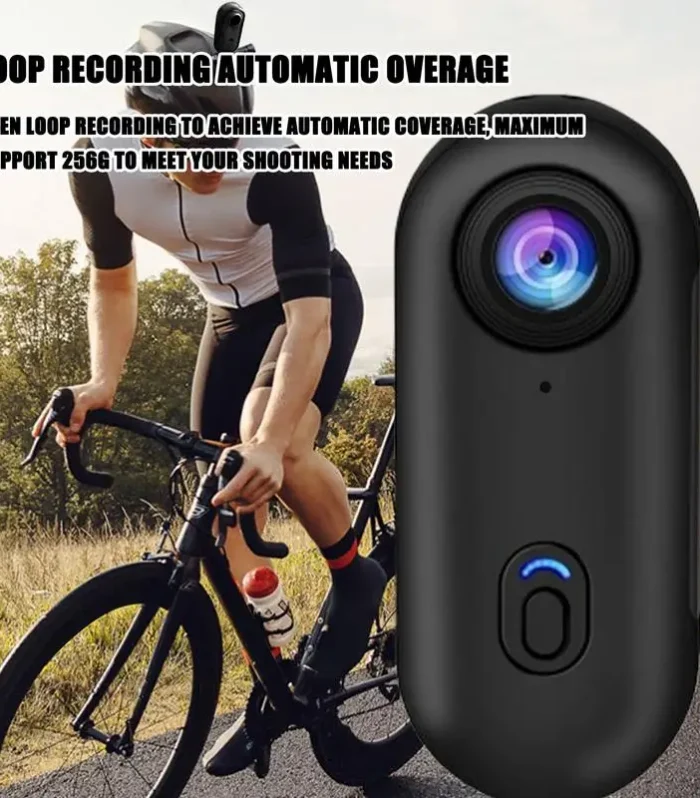 Tiny Action Camera 4k Body Camera Wearable 360-Degrees Rotatable 4k Resolution Compact Tool For Underwater Sports Streaming