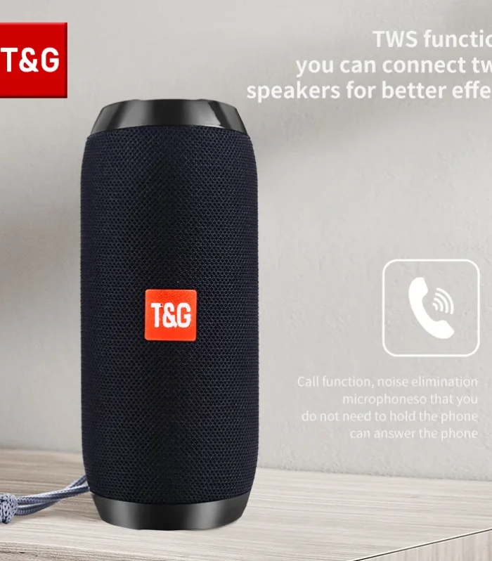 Bluetooth Speaker T&G TG117 Portable TWS Sound Box Waterproof Loudspeaker Outdoor Stereo Surround Speakers Support TF FM Radio